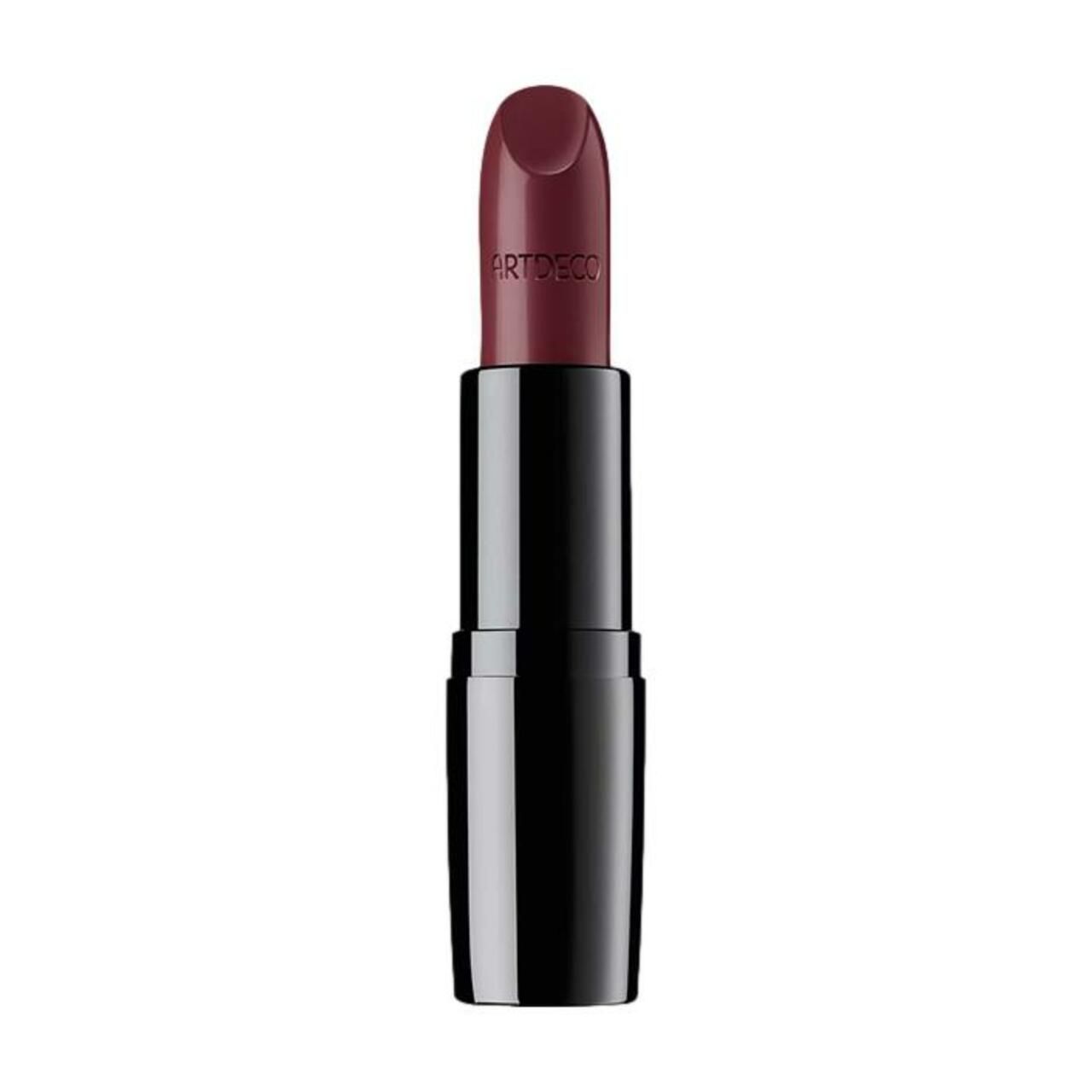 Lippenstift mit schwarzer Hülse und dunkelroter Mine. Auf der Mine steht "ARTDECO".