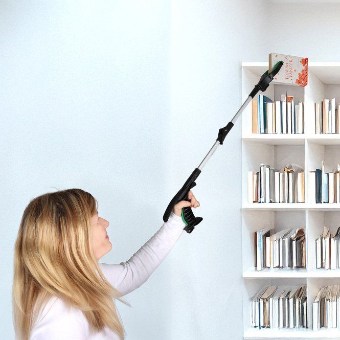 SANIQUE Greifzange 4-in-1 – Greifhilfe mit LED, Magnet & Schuhlöffel, 82 cm