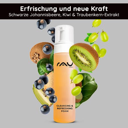 RAU Cosmetics Cleansing & Refreshing Foam - cremiger Gesichtsreiniger mit Orangenduft