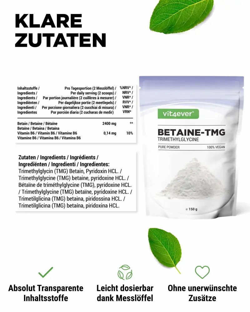 Vit4ever Betaine-TMG (Trimethylglycin)