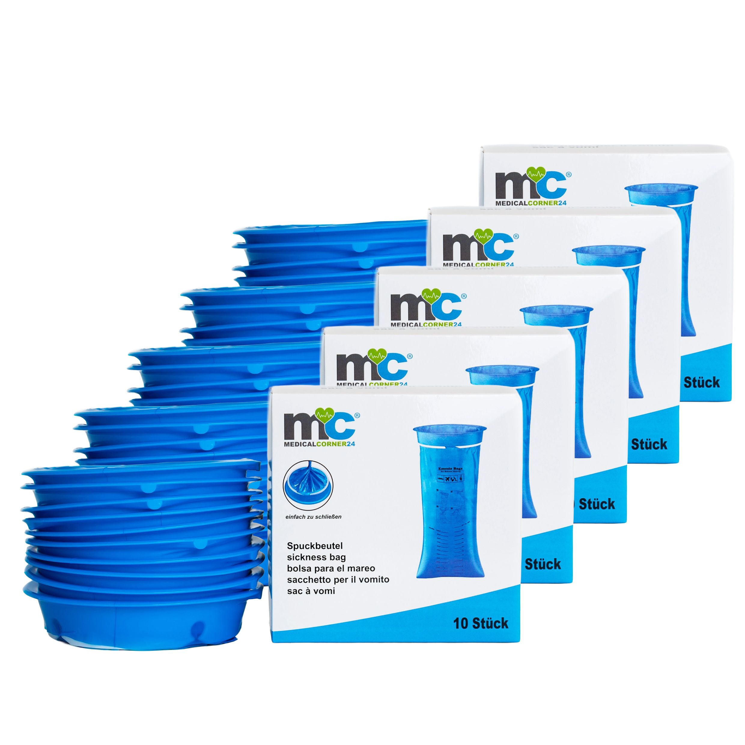 Medicalcorner24 Spuckbeutel  1,5 L Aufnahmekapazität , latexfrei
