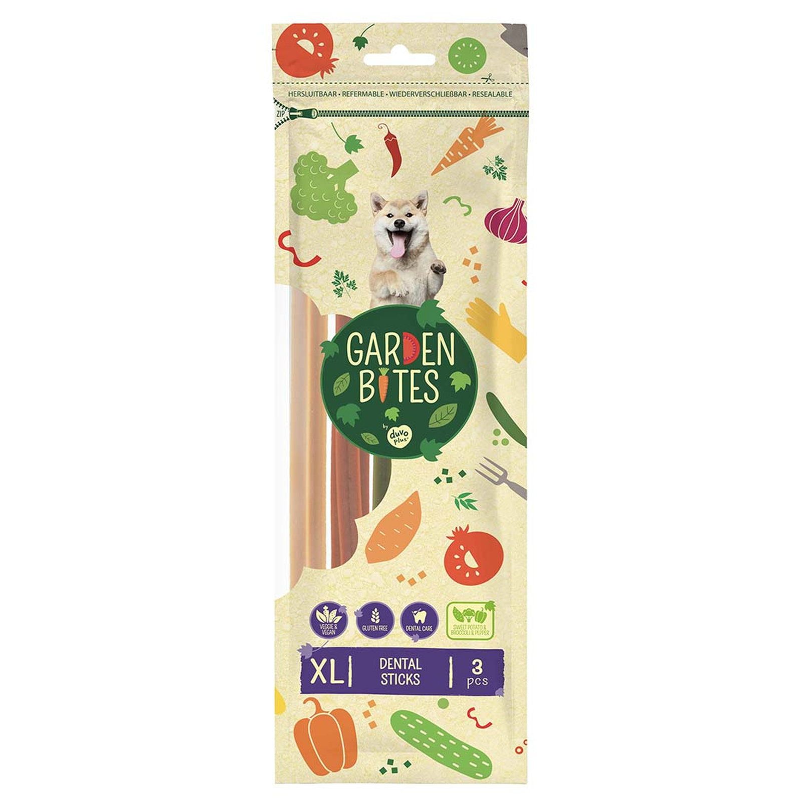 Garden Bites - Dental Sticks - vegetarischer Kausnack für Hunde