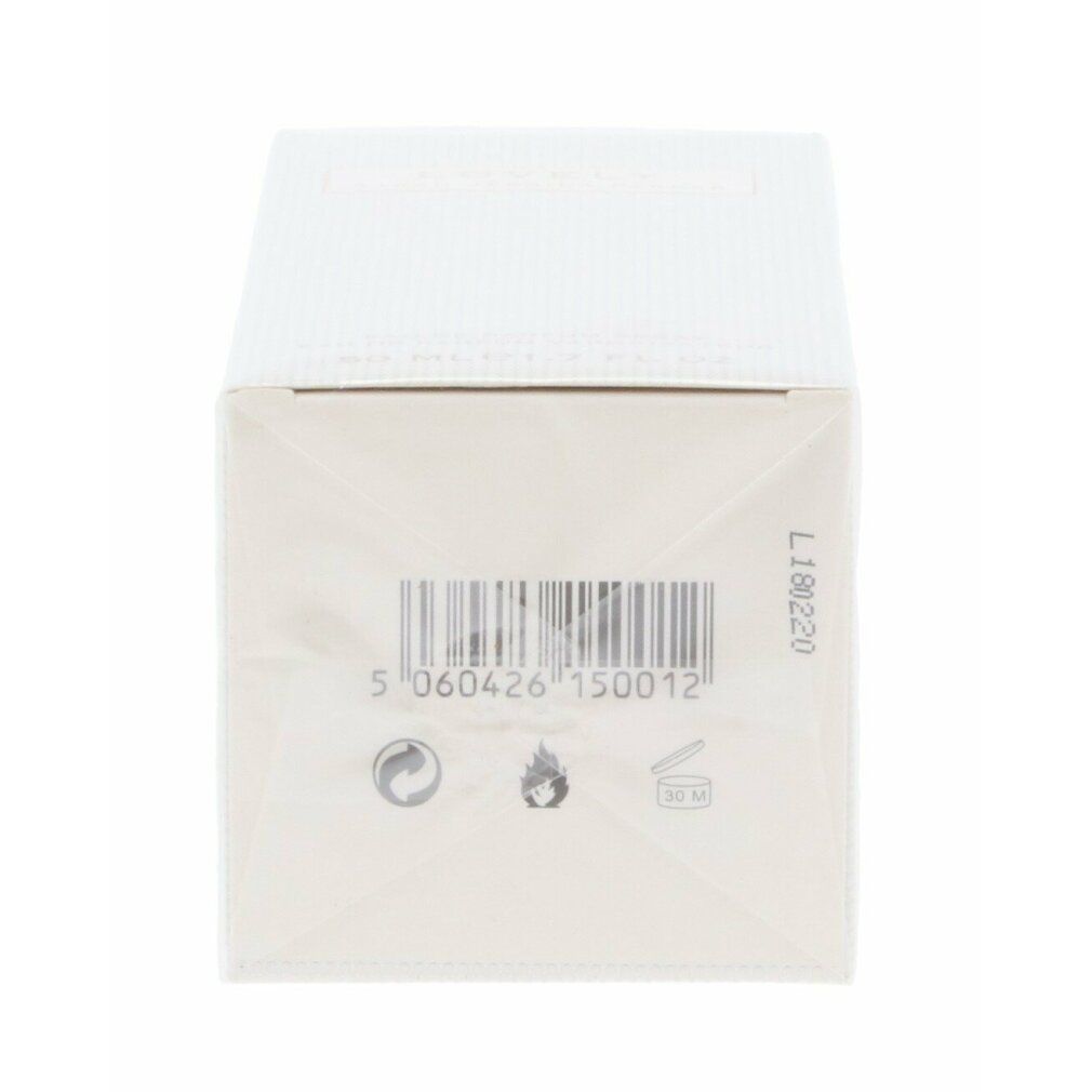 Weiße Schachtel mit Barcode und Symbolen. Enthält Barcode, Recycling- und Entsorgungssymbole.