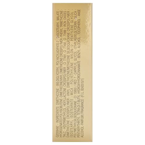 Detailansicht der Verpackung. Goldfarbener Karton mit Inhaltsstoffliste in schwarzer Schrift.