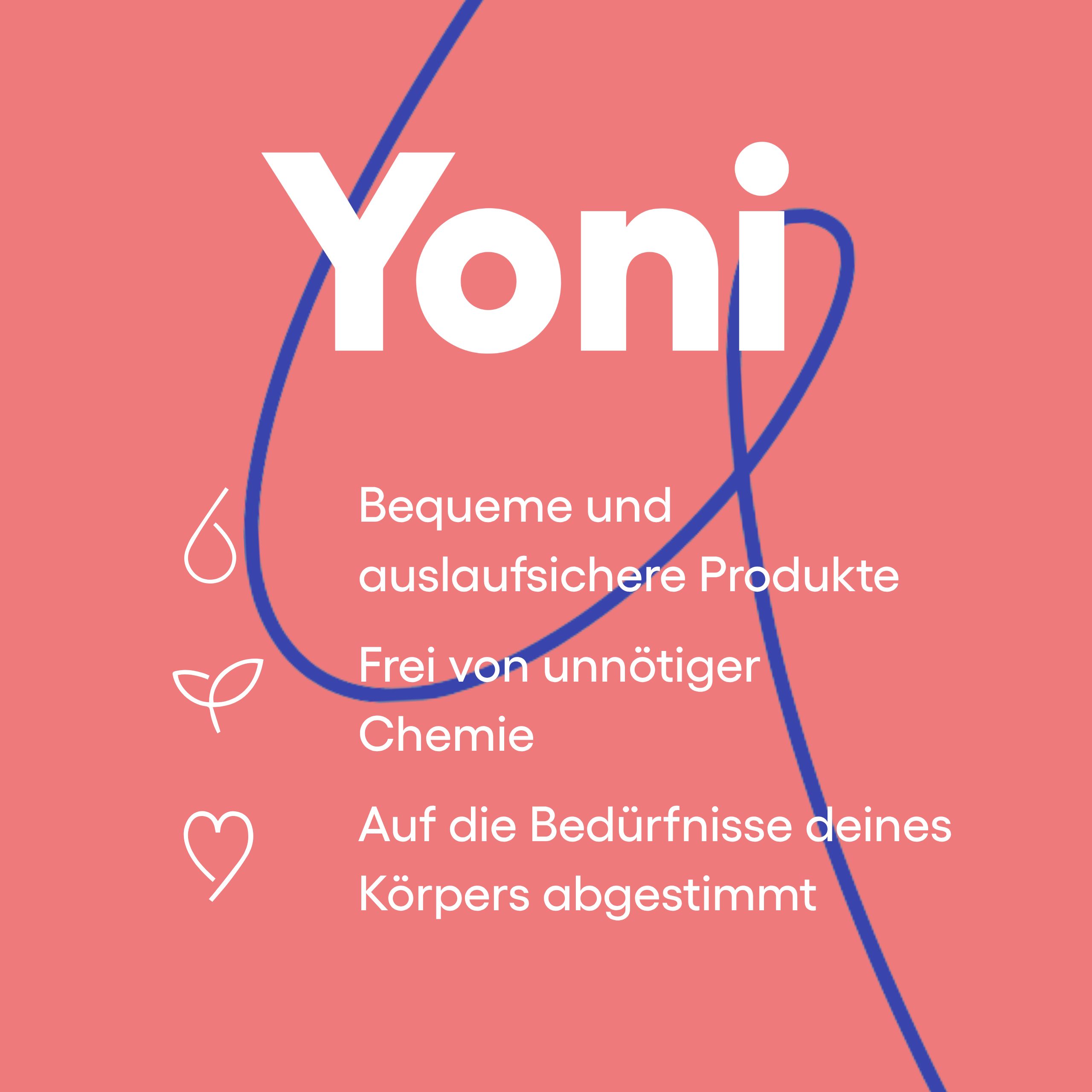 Hand hält einen Yoni Bio-Tampon. Super saugfähige Baumwolle. Soil Association Organic Siegel.