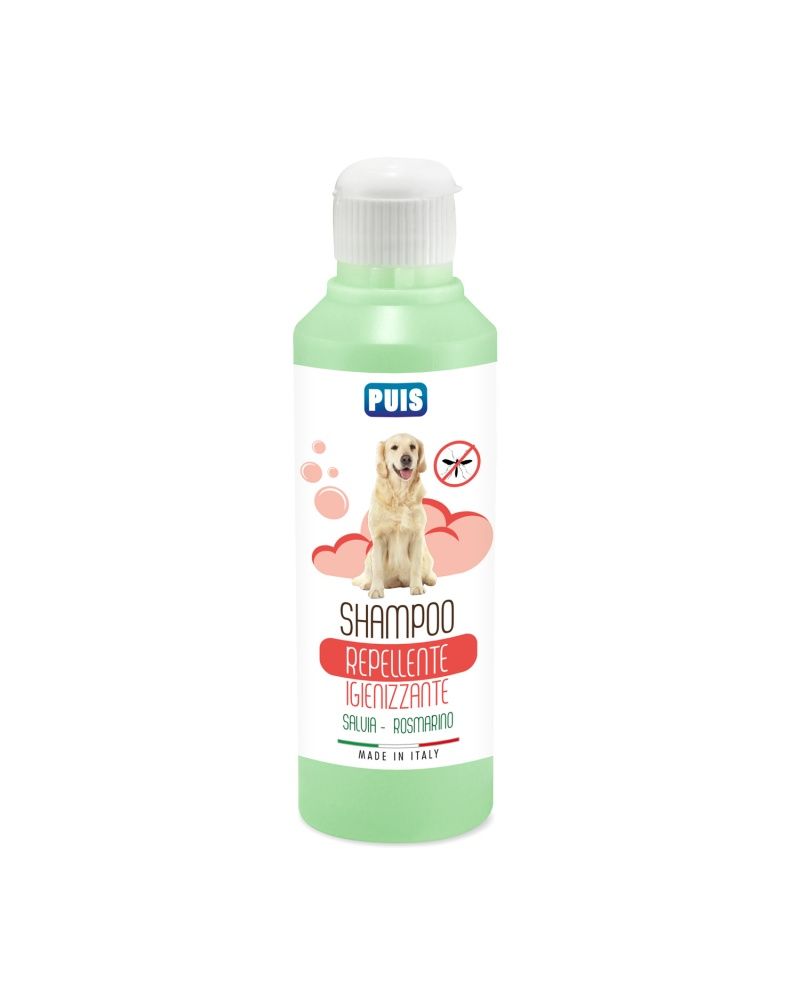Puis Shampoo cani repellente igienizzante Salvia e Rosmarino ipoallergenico