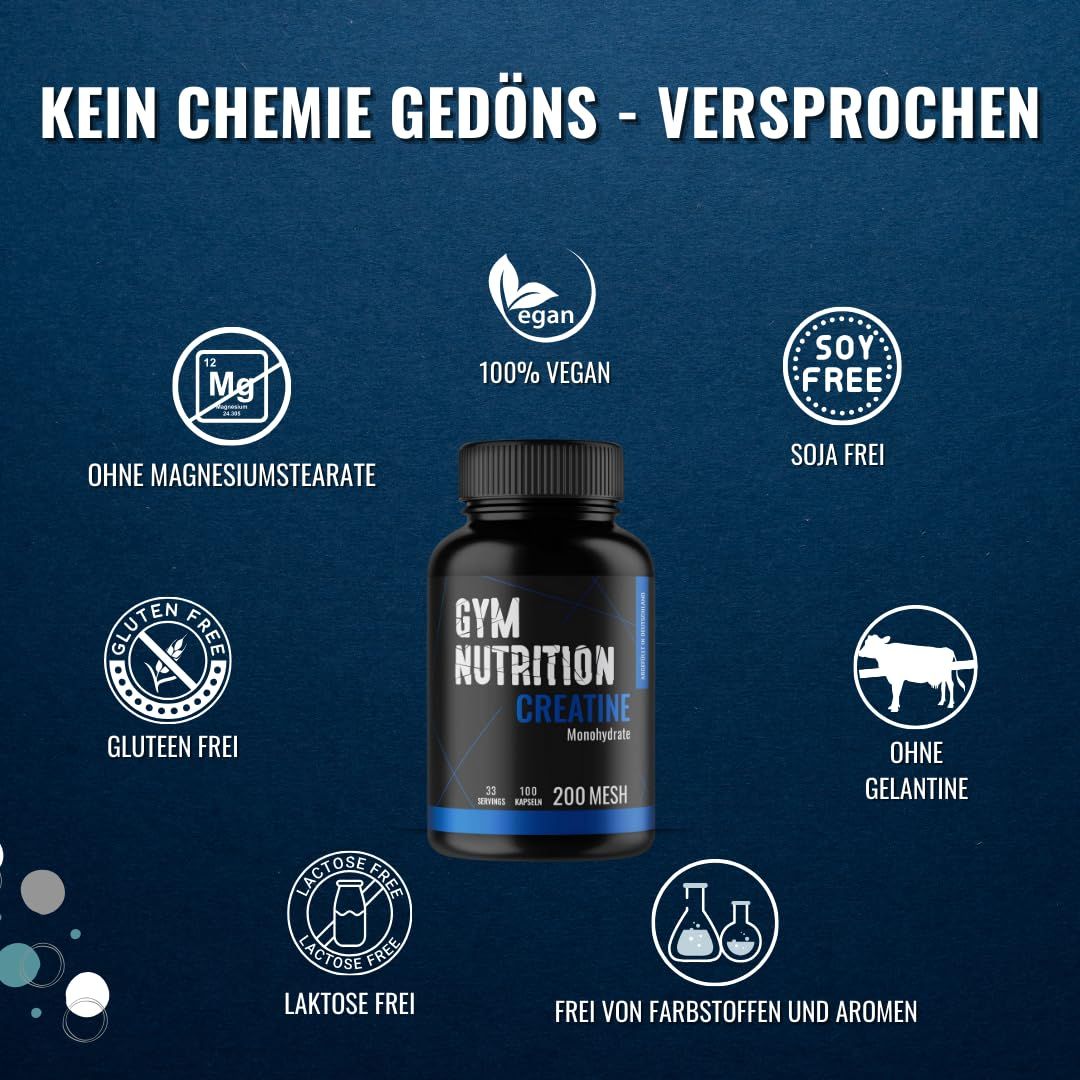 Gym Nutrition Kreatin Monohydrat Kapseln