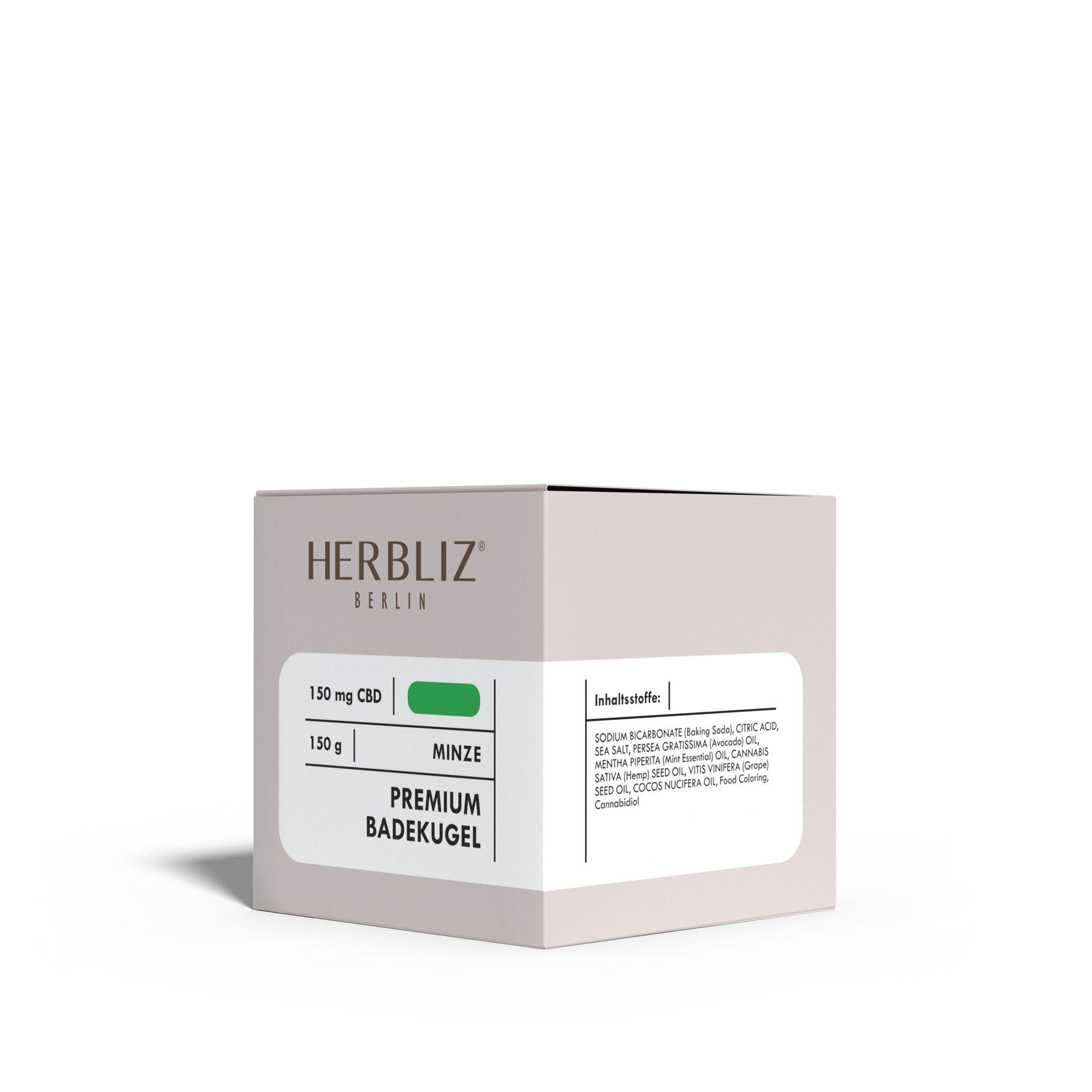 HERBLIZ Minze CBD Badekugel