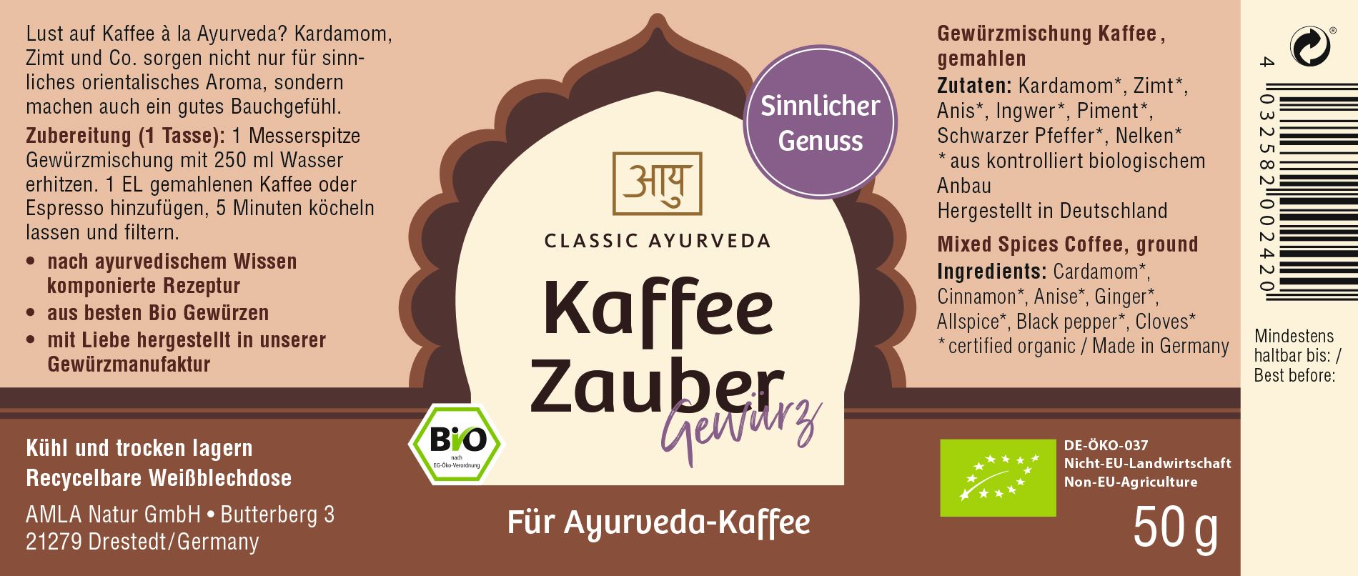 Classic Ayurveda - Kaffee Zauber Gewürz