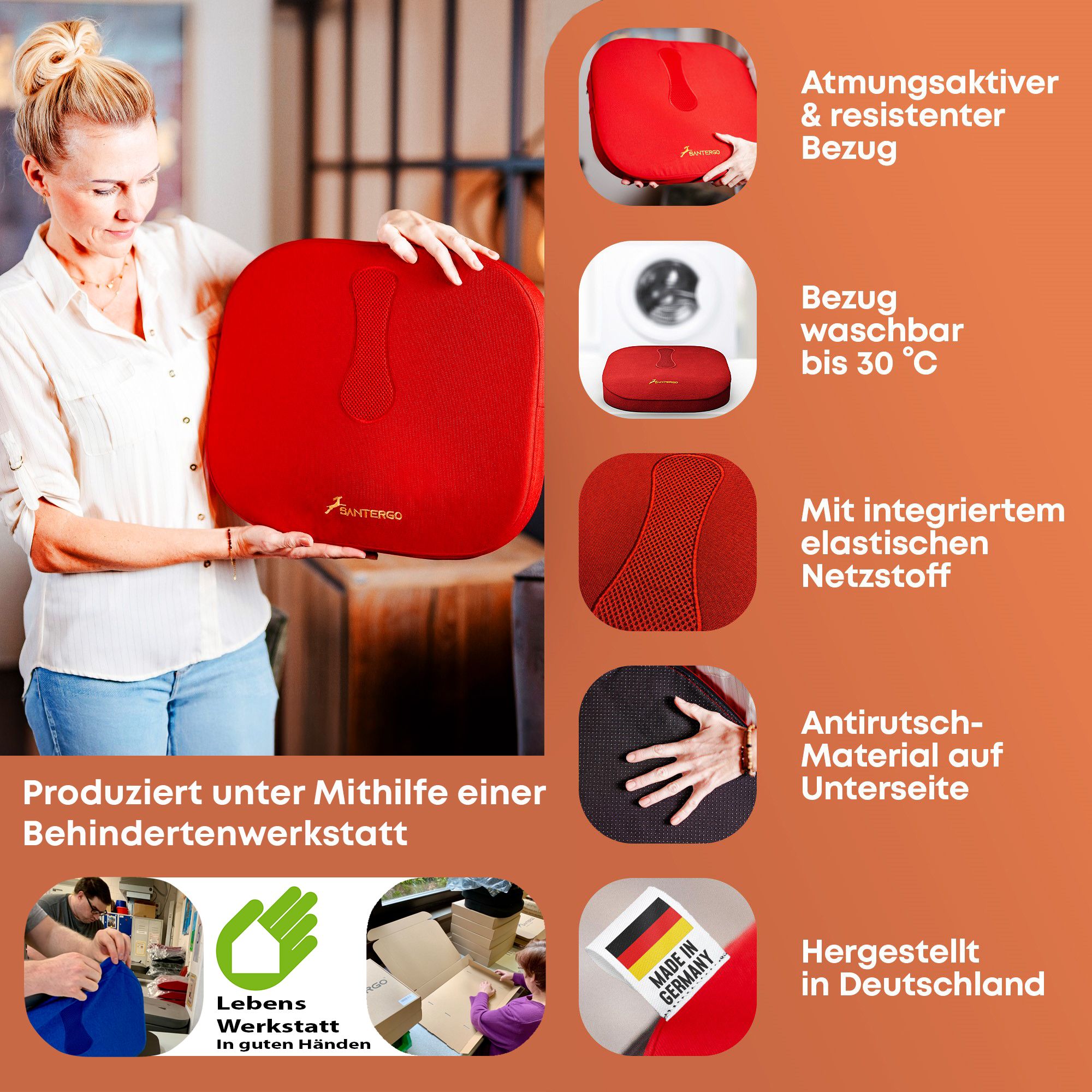 SANTERGO Orthopädisches Sitzkissen