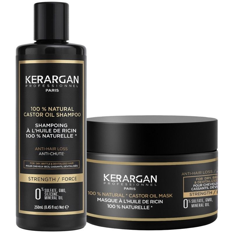 Kerargan – Duo Shampoo & Maske mit Rizinusöl 500 ml
