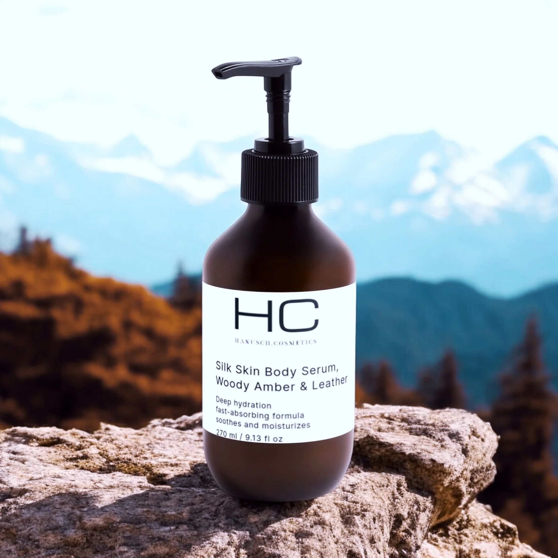 hanusch.cosmetics Silk Skin Body Serum, Woody Amber & Leather