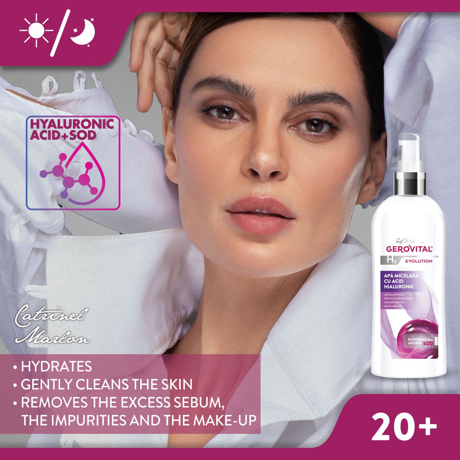 Gerovital Mizellenwasser mit Hyaluronsäure – Sanfte Reinigung & Feuchtigkeit, 150 ml