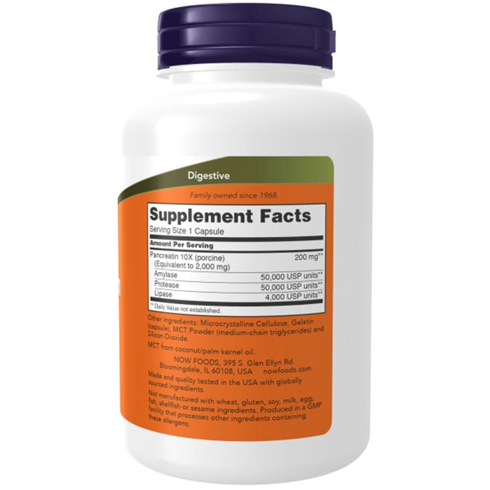 Now Foods, Pancreatin 2000, 200mg 1 kg