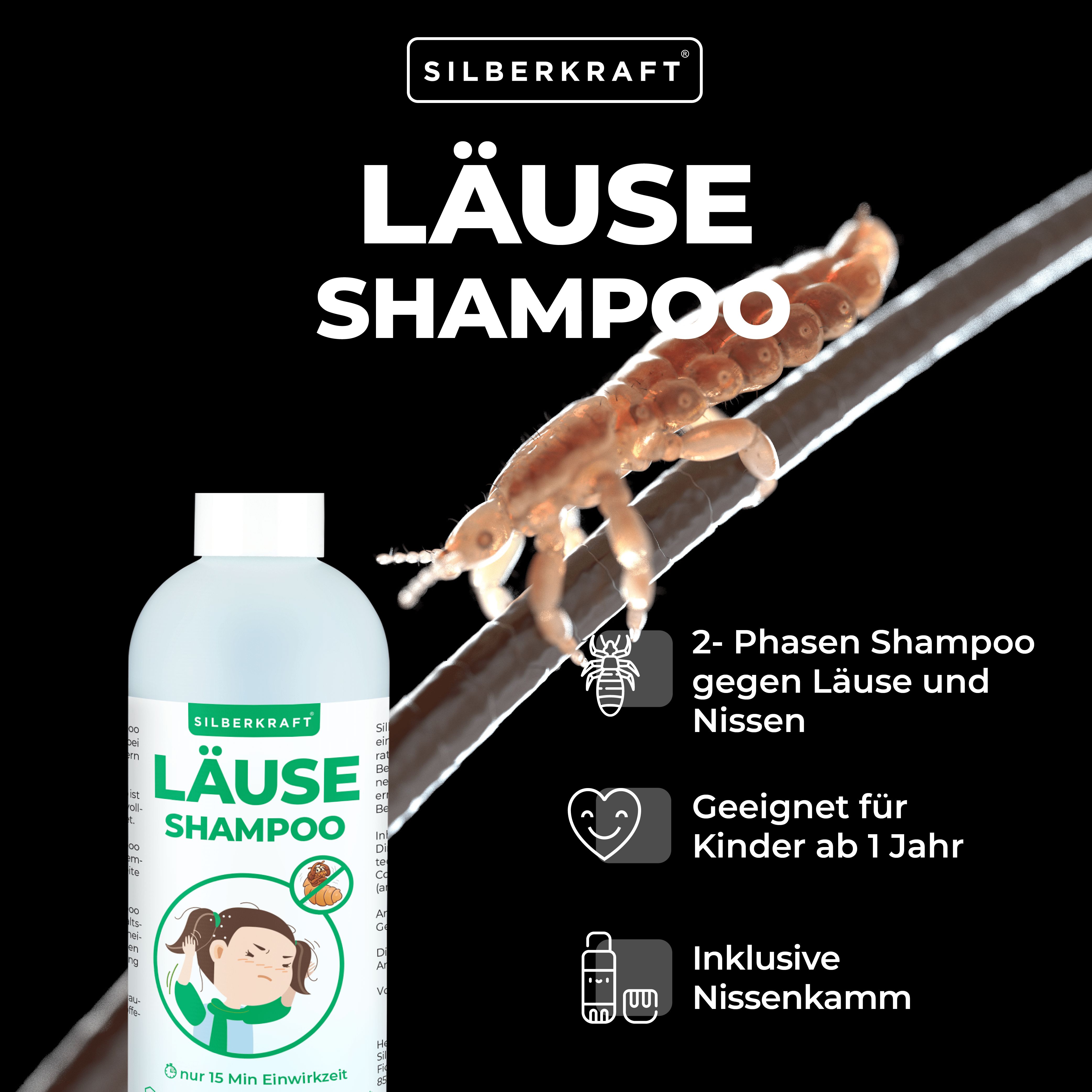 SILBERKRAFT Läuseshampoo