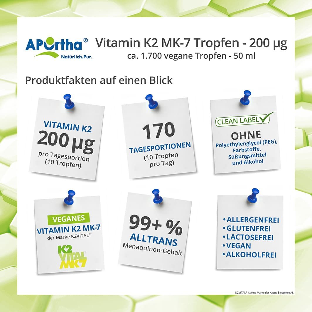 APOrtha® Vitamin K2 Mk-7 K2Vital® Tropfen 50 ml