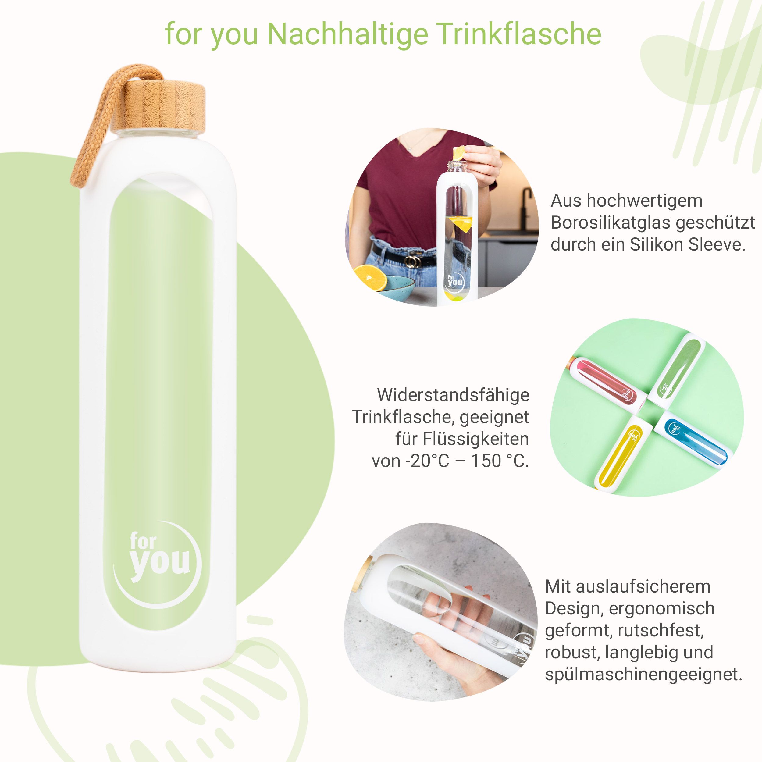 for you Nachhaltige Trinkflasche Doppelpack