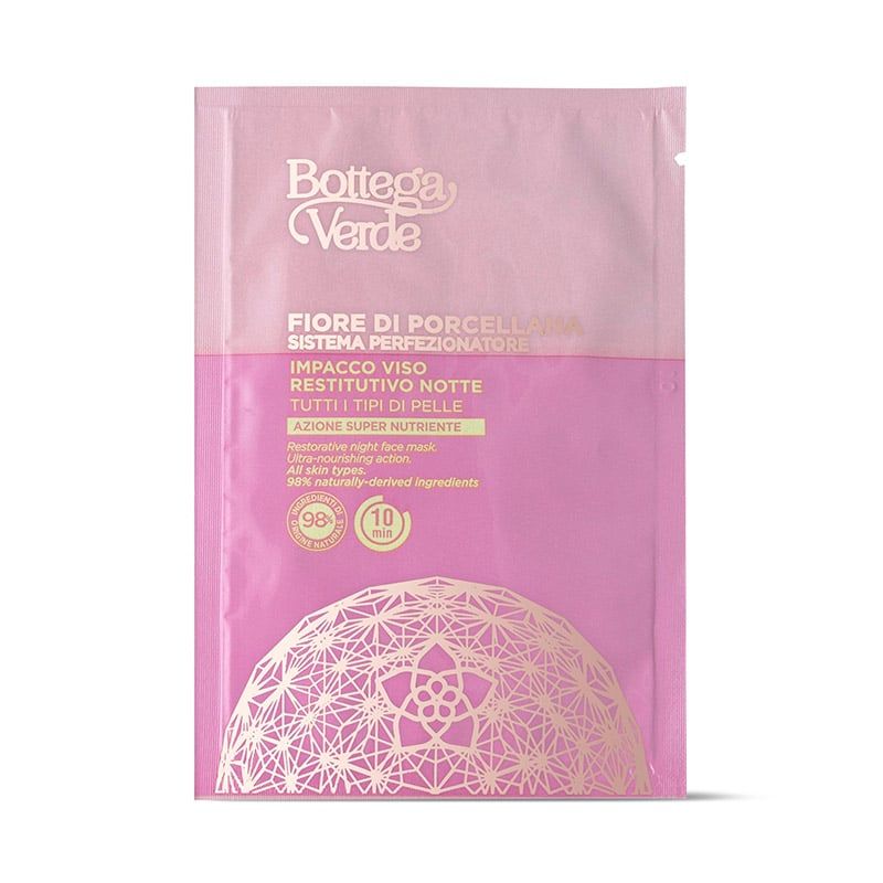Bottega Verde Fiore di Porcellana - Sistema perfezionatore - Impacco viso restitutivo notte