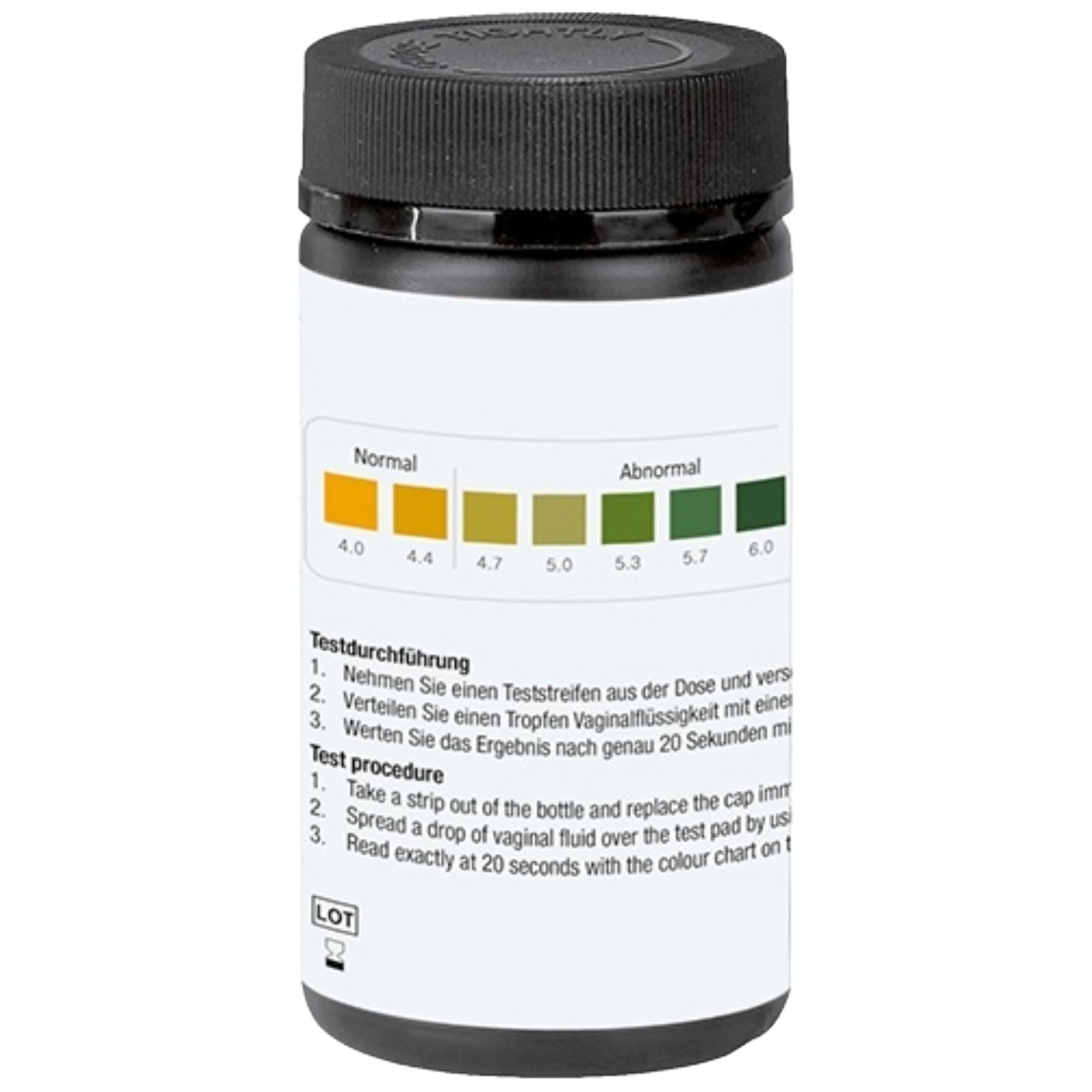 SERVOTEST Vaginal pH Teststreifen Indikatorstreifen präzise Messung Farbskala