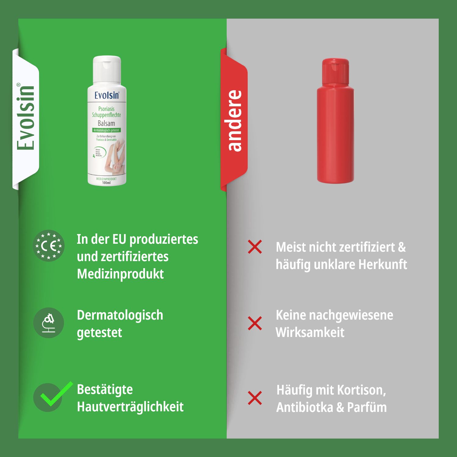 Evolsin® Psoriasis Balsam Doppelpack – bei Schuppenflechte, beruhigt Haut, ohne Kortison