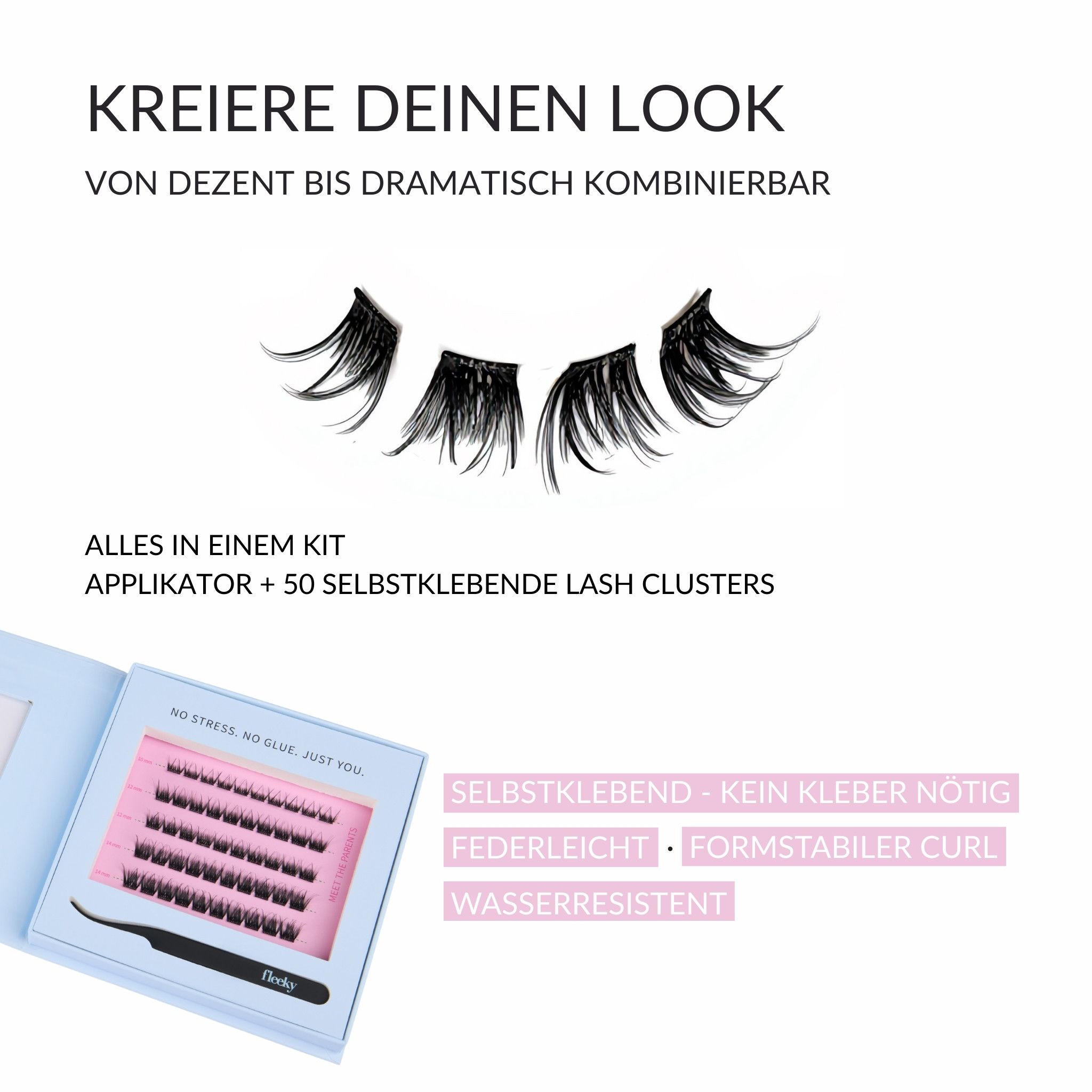 fleeky Pre Glued Natural Press on Lashes – Meet the Parents