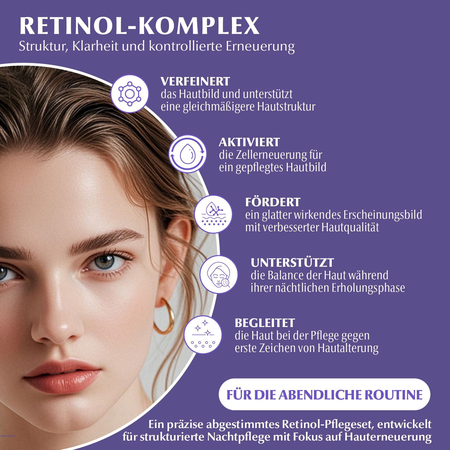 DR RASHEL Gesichtspflege-Set Retinol Anti-Falten Serum Cream Cleanser Toner