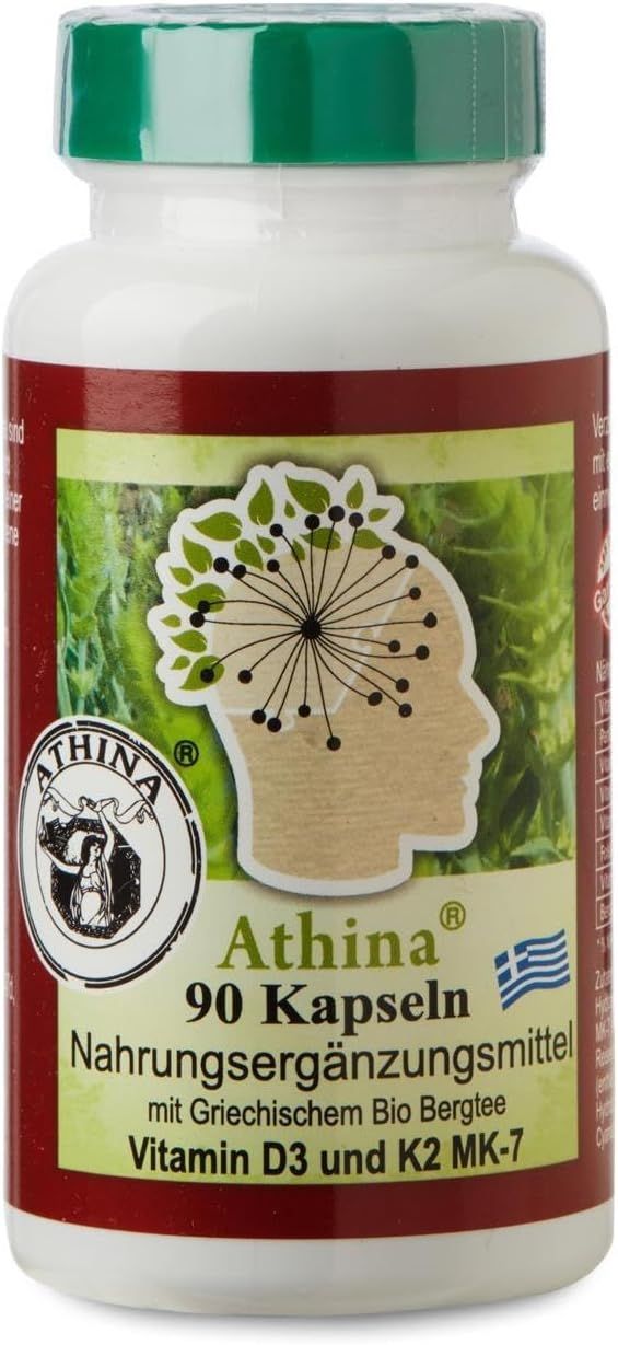 Athina Griechischer Bio Bergtee und Vit.D3 K2 Kps. 90 St Kapseln