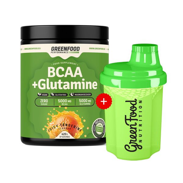 GreenFood Nutrition Performance BCAA + Glutamine  + 300ml Shaker