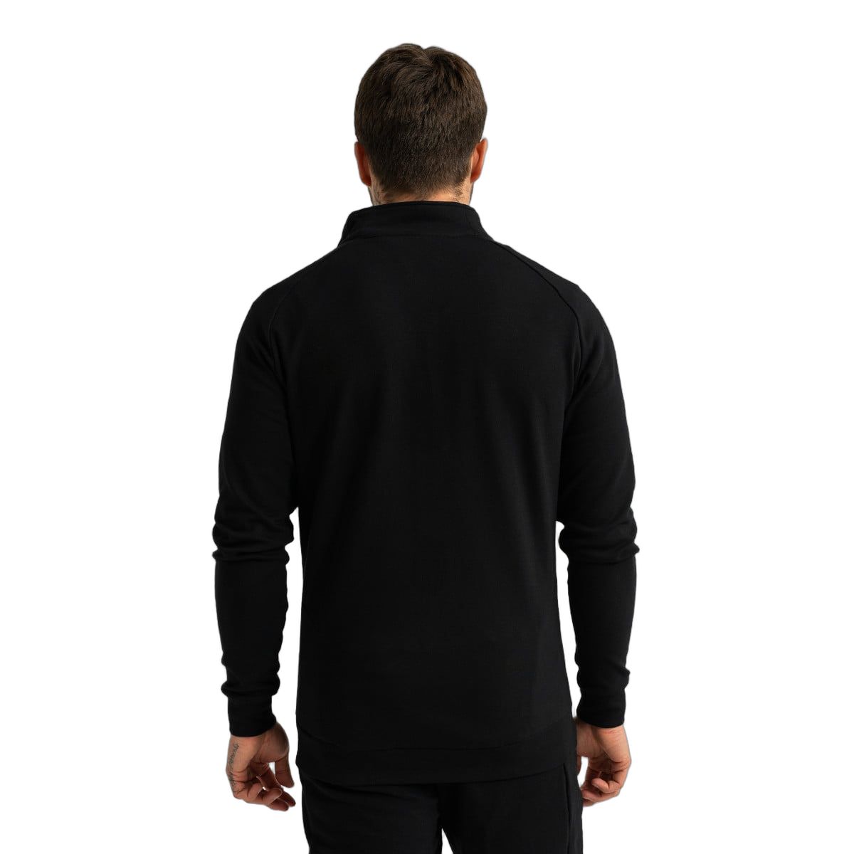 GymBeam Sweatshirt Herren Slim Limitless Schwarz ohne Kapuze, Langarm