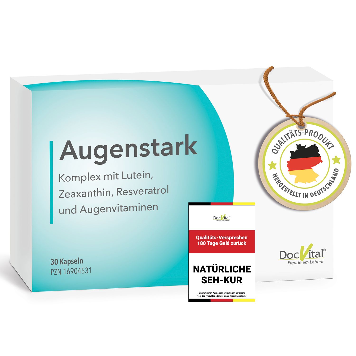 Augenvitamine Lutein Zeaxanthin Vitamin A - Augenstark Vital Komplex hochdosiert DocVital®