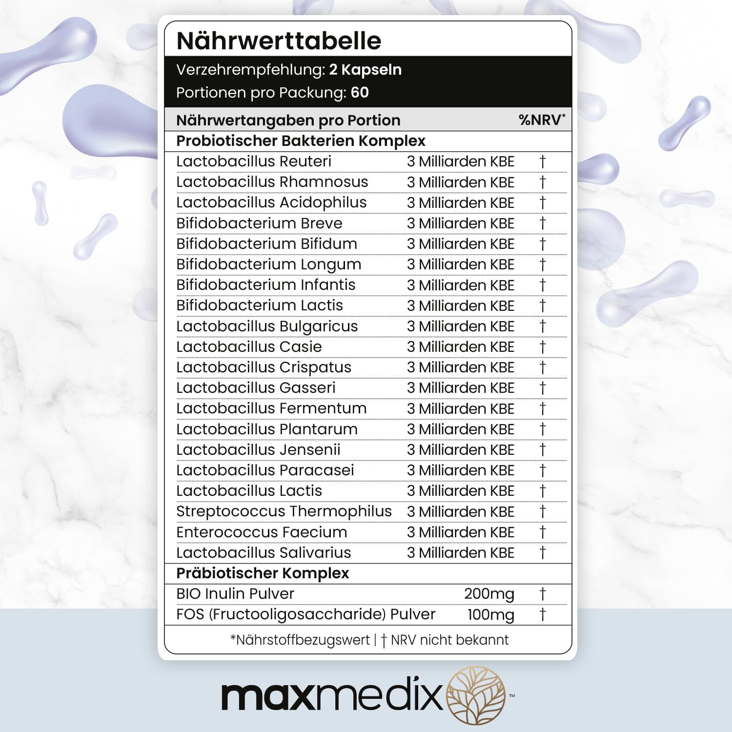 maxmedix Probiotika Kulturen Komplex