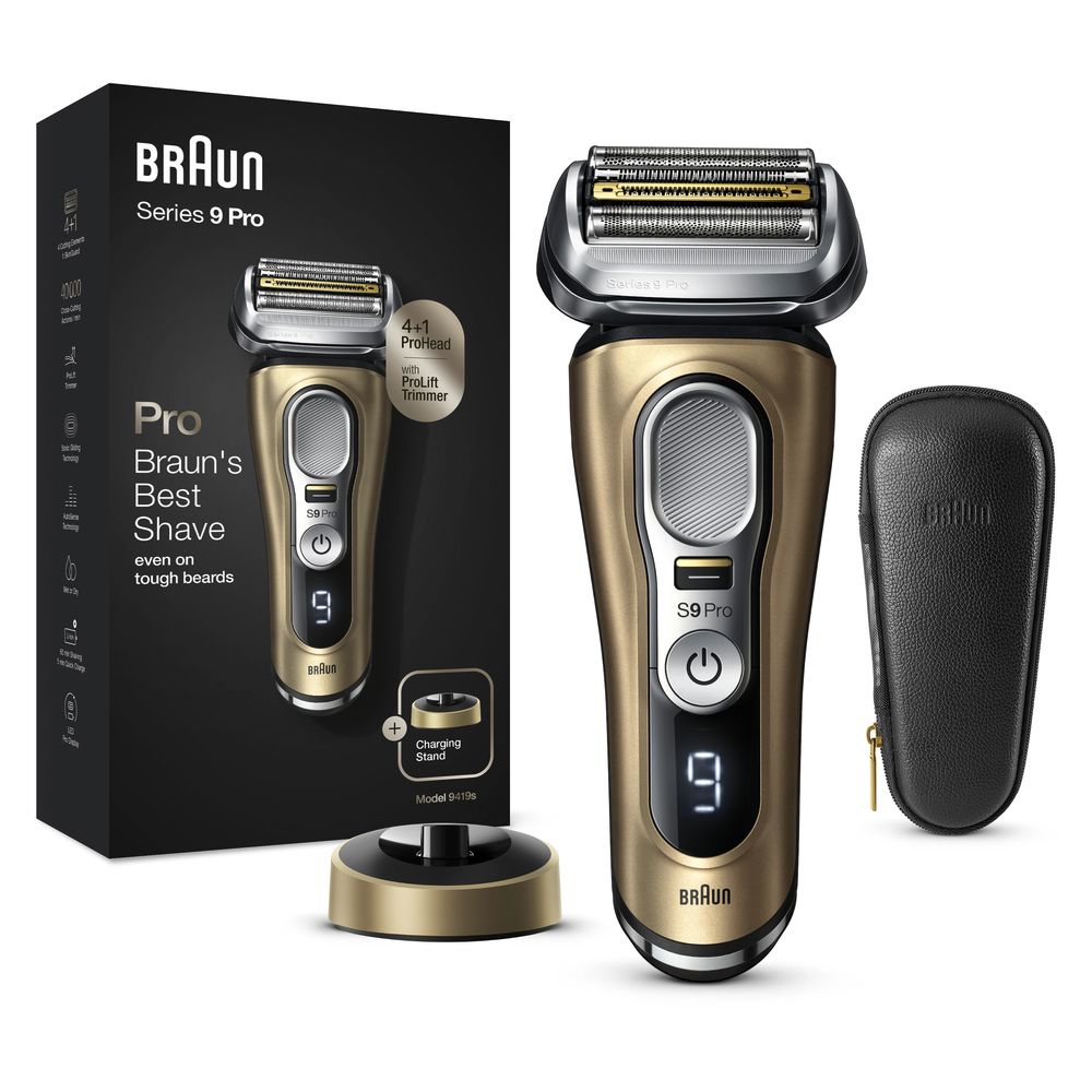 Braun - Elektrische Rasierer für Männer 'Series 9 - 9419s wet&dry' in Gold