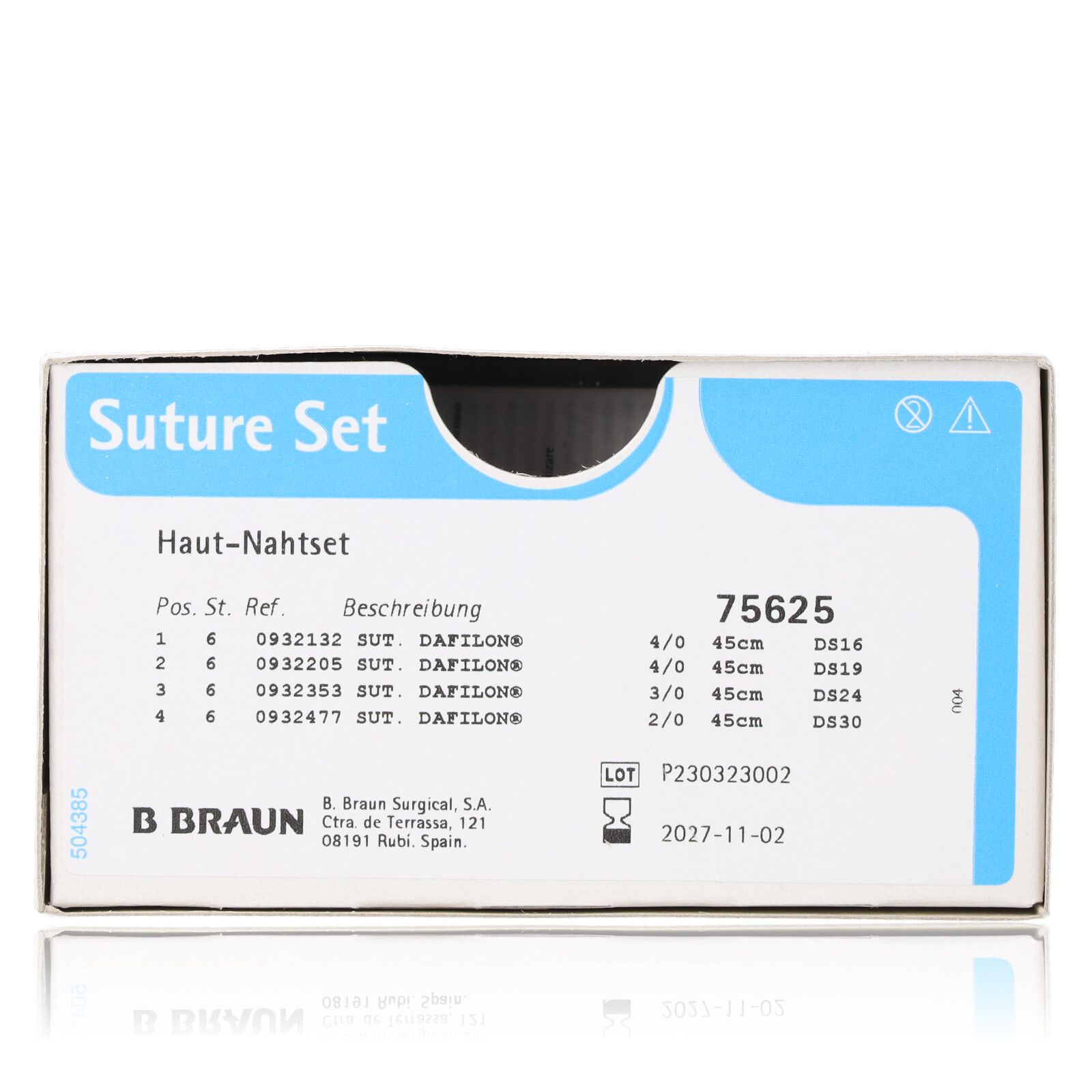 B. Braun Suture Dafilon® Haut-Nahtset 1 St