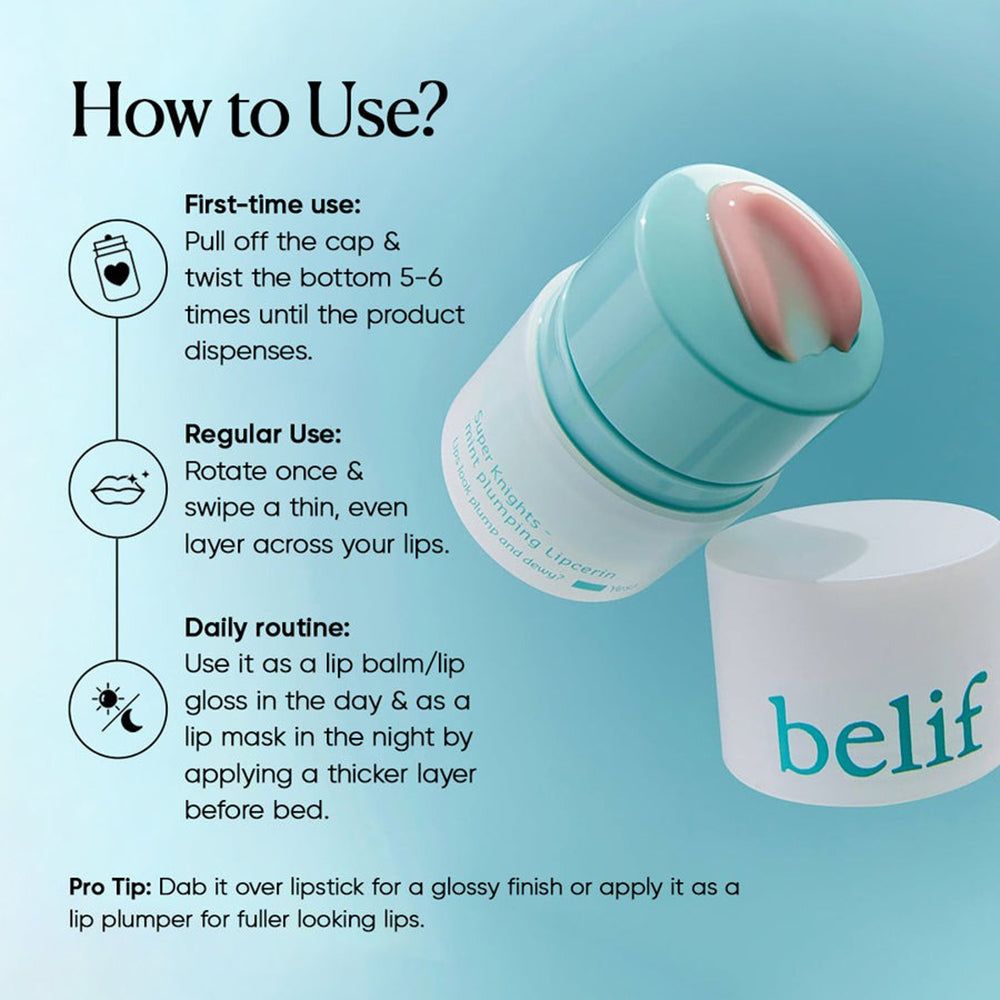 BELIF Super Knights Mint plumper Lipcerin