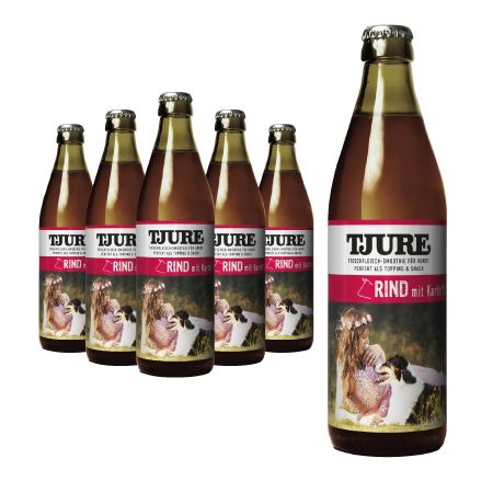 TJURE Hund - Rind 6er Spar Pack | Hundesmoothie | bestes Muskelfleisch