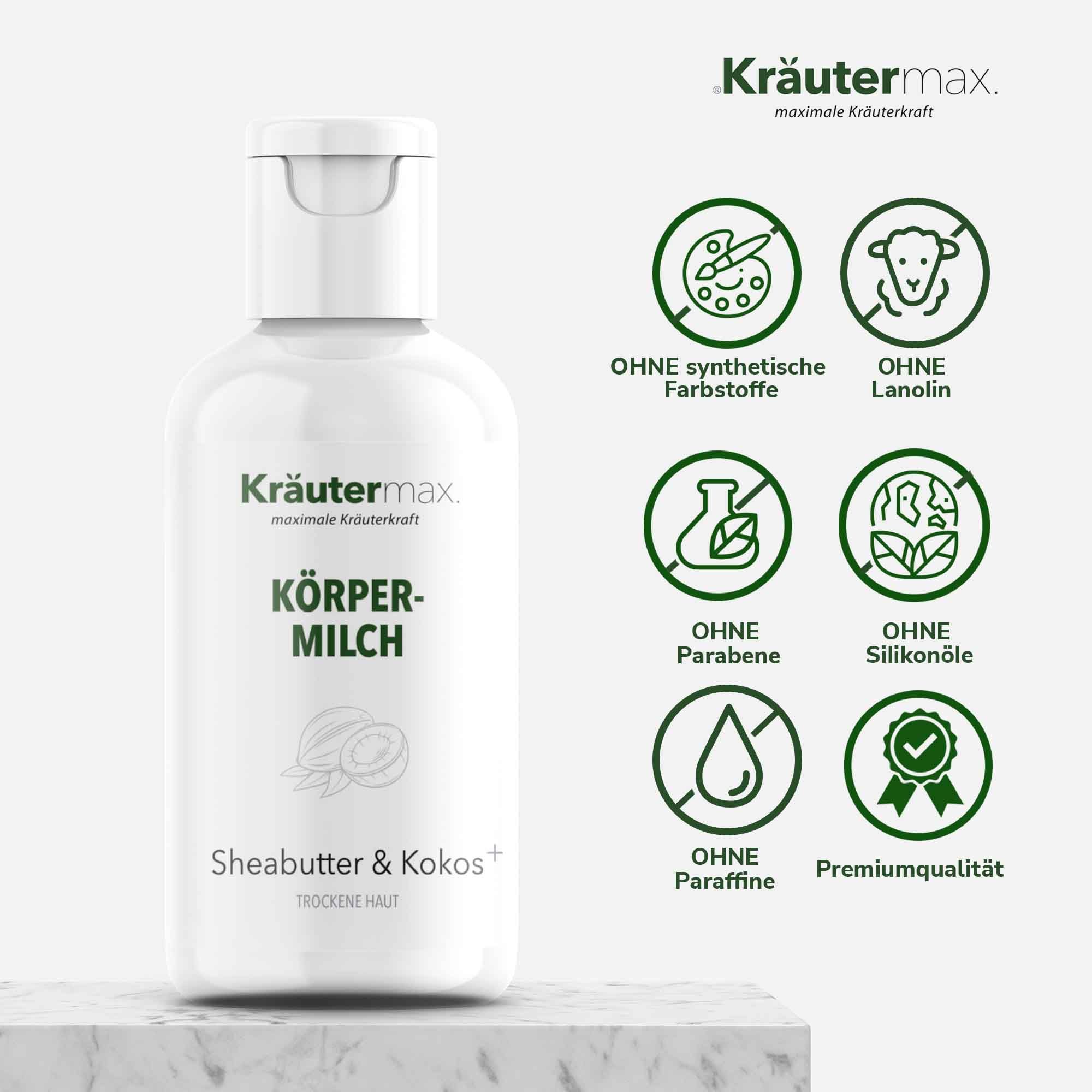 Kräutermax Körpermilch Sheabutter & Kokos plus 1 ml Lotion