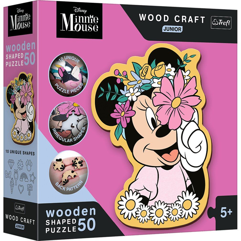 trefl Wood Craft Junior Puzzle In der Welt von Minnie Mouse 50 Teile 1 St