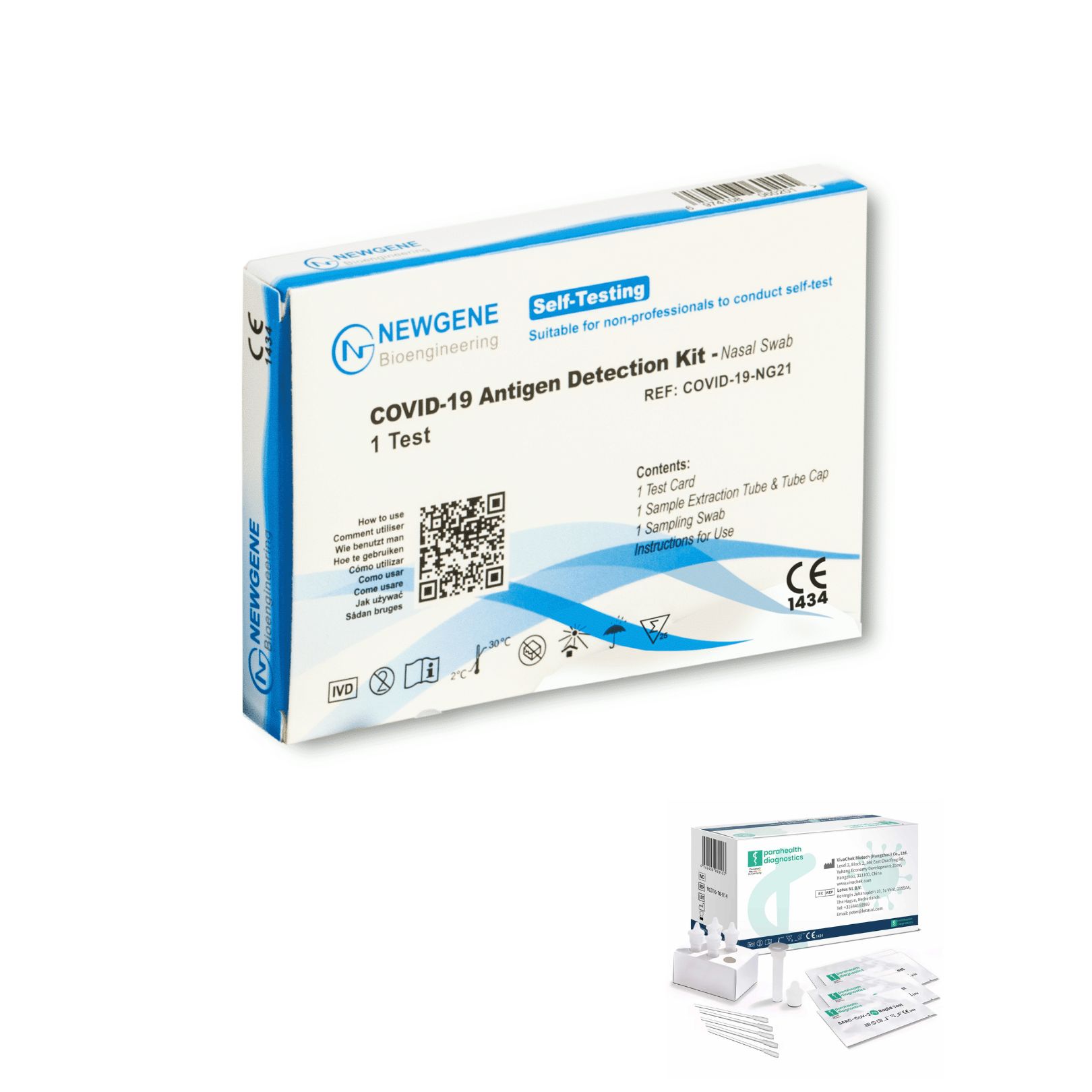 Newgene COVID-19 Antigen Schnelltest | GRATIS parahealth Corona Tests