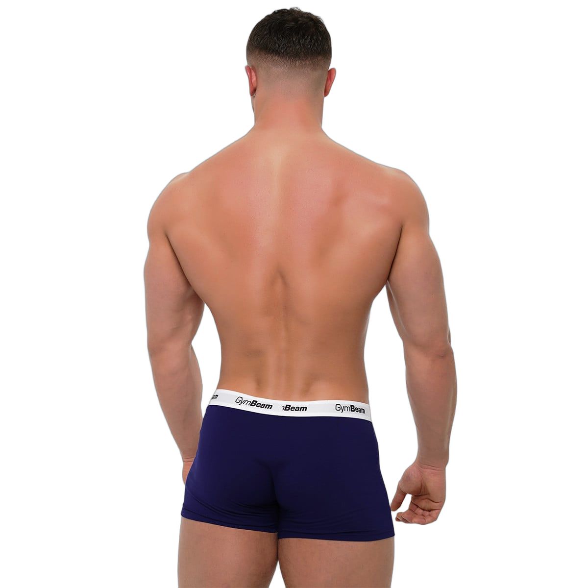 GymBeam Boxershorts Herren 3er-Pack aus Baumwolle-Elastan-Mix, Navy