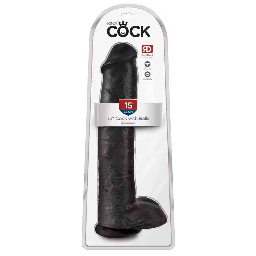 Schwarzer XXL Dildo 15“ King Cock