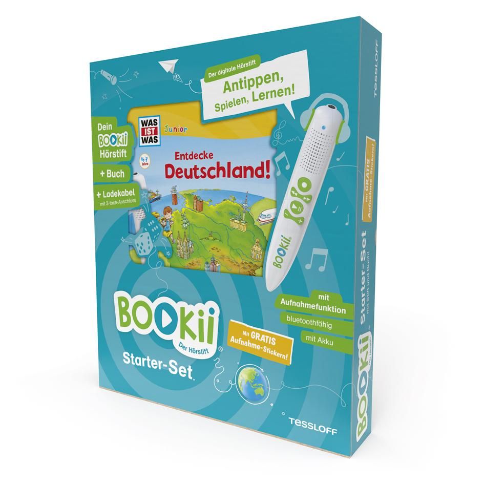 BOOKii® Starter-Set WAS IST WAS Junior Entdecke Deutschland! BOOKii® Der Hörstift mit Aufnahmefun...