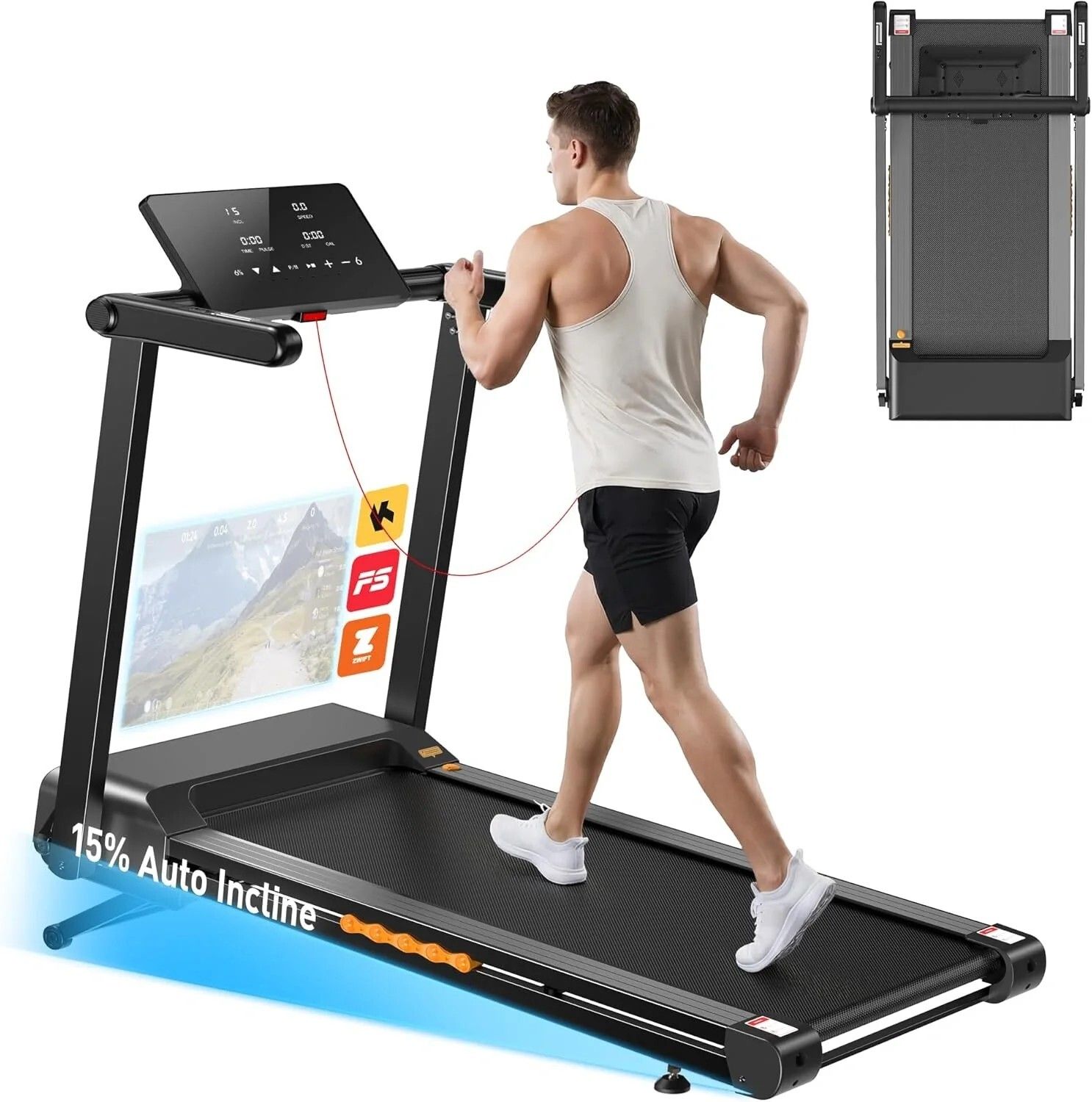 Jagjog Jt60 Heim-Laufband, klappbar, 3,5 PS, 14 km/h 1 St