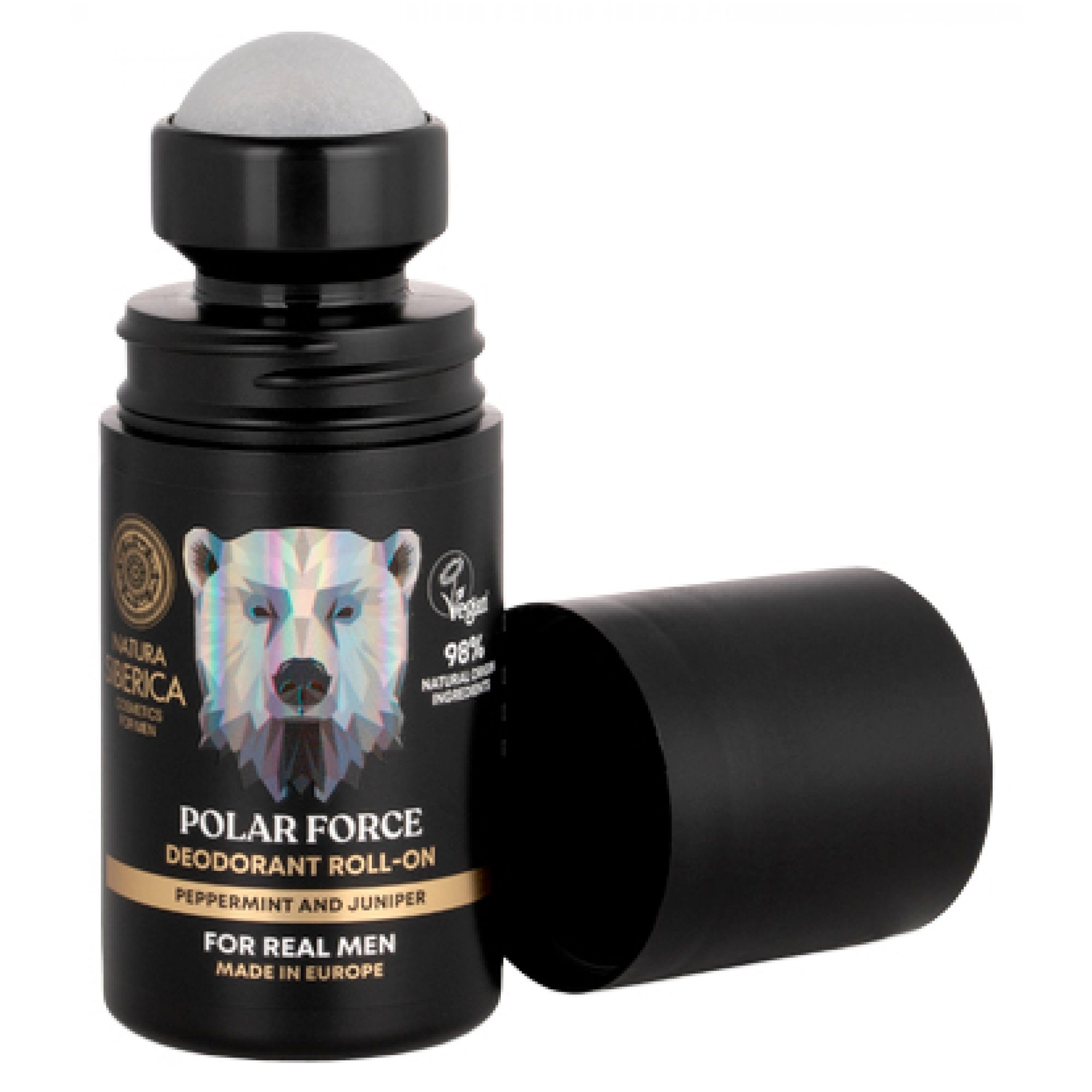 Natura Siberica Männer Polar Force Deodorant Minze und Wacholder Roll-On 10x3,6x3,6 cm