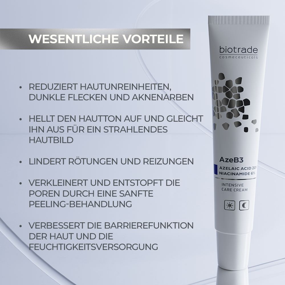 Biotrade AzeB3 Intensivpflegecreme mit Azelainsäure und Niacinamid