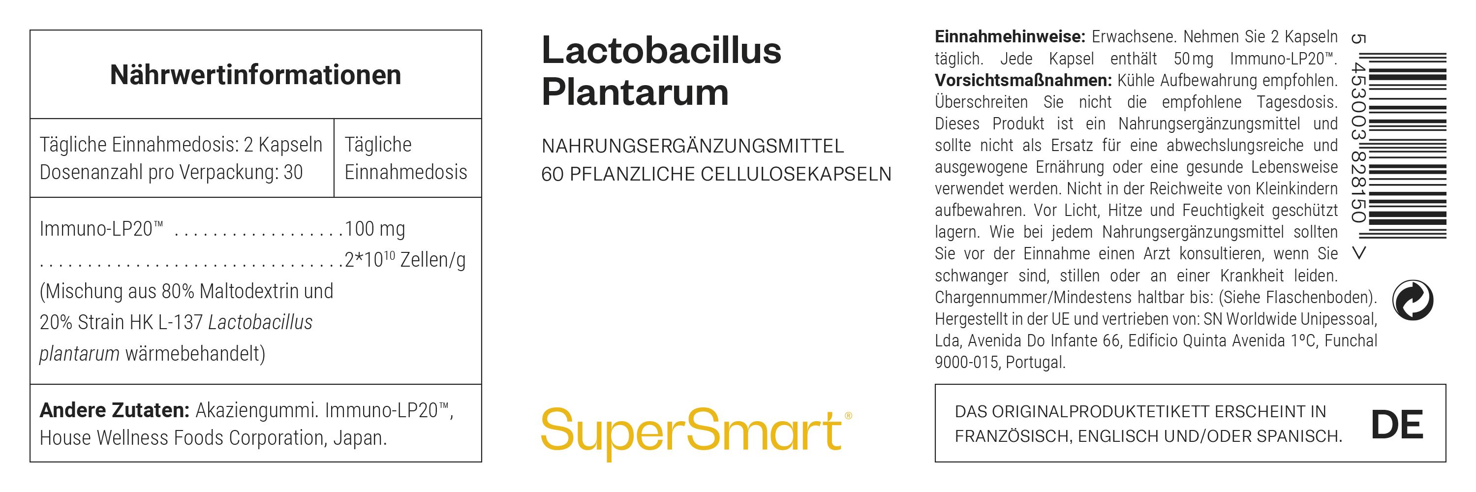 Lactobacillus plantarum PostBiotic - SuperSmart
