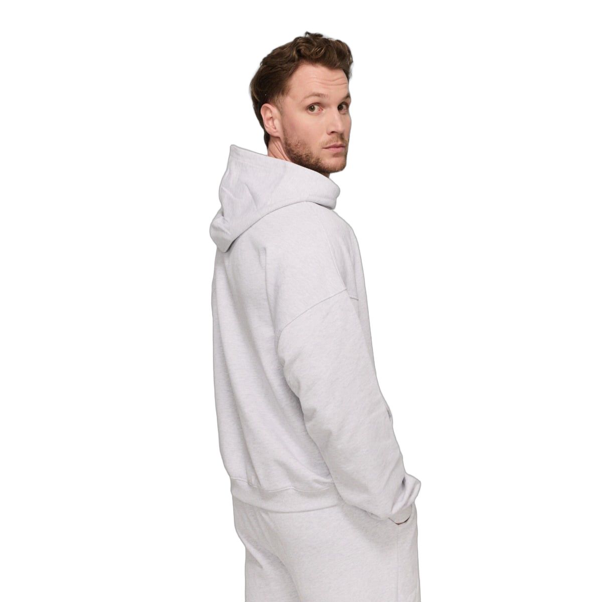 GymBeam Hoodie Herren Oversized mit Kängurutasche Varsity Grau
