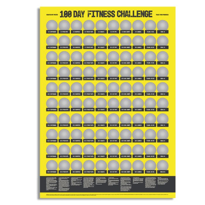 Out of the Blue Kratz-Poster, 100 Tage Fitness