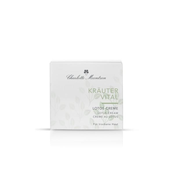 Charlotte Meentzen Kräuter Vital Lotos-Creme Verpackung. Für trockene Haut.