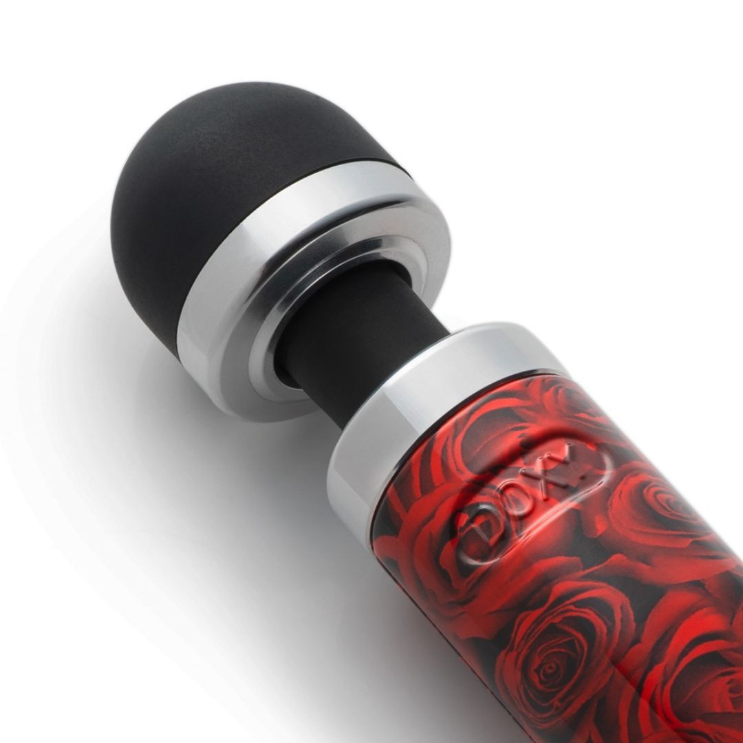 Massagestab "Die Cast 3" mit Rosenmuster | Multispeed-Vibration | Doxy