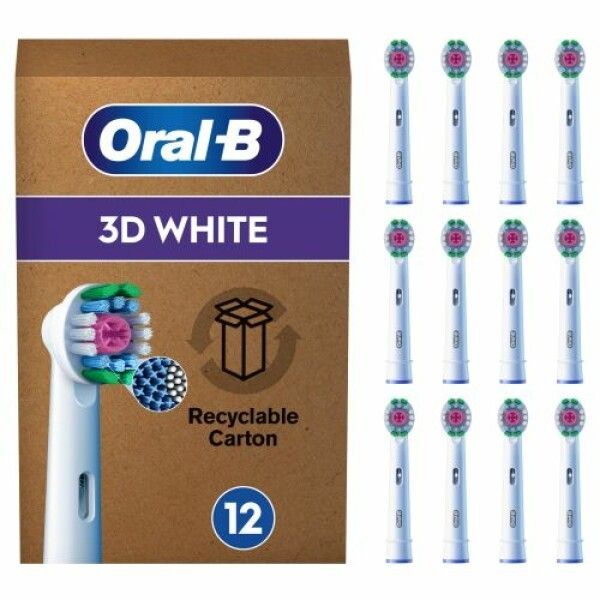 Oral-B - Aufsteckbürsten "Pro 3D White" in Weiß  - Box